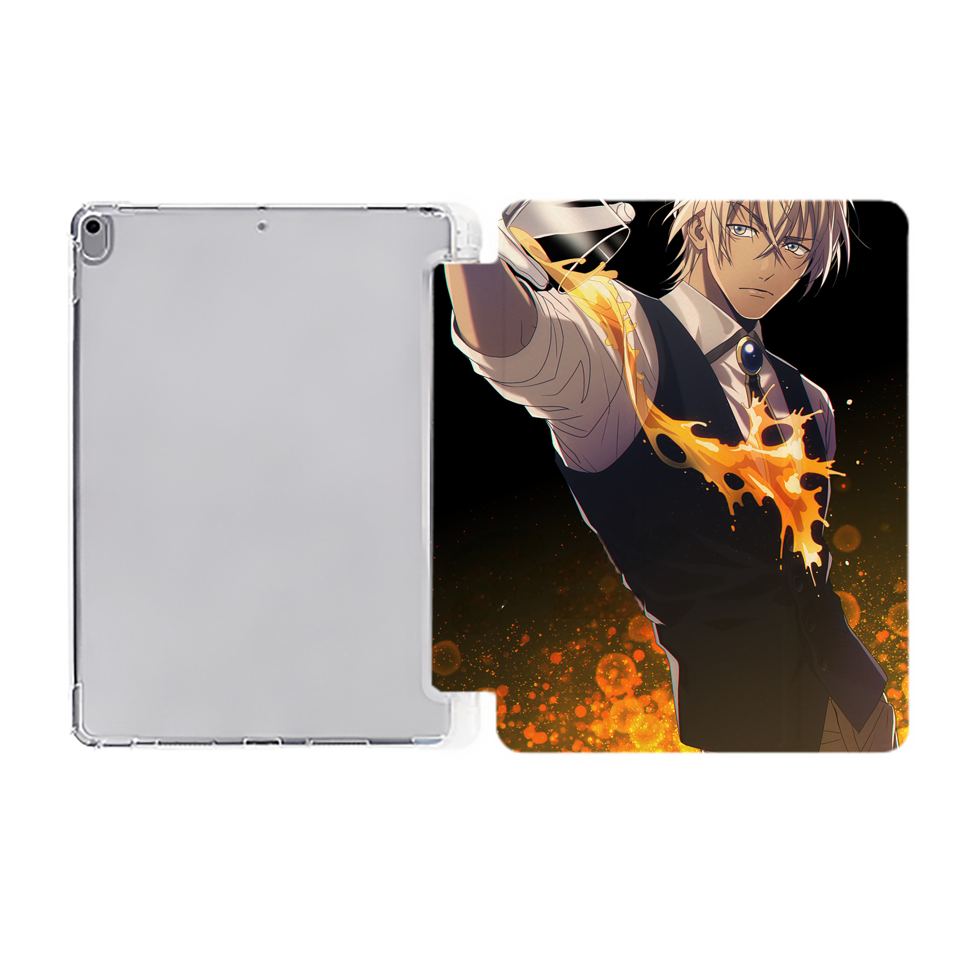 （画像用） 名探偵コナン Detective Conan IPad ケース ペン収納付き 三つ折りスタンド PUレザー×シリコン 対応機種9.5/10.5/10.9インチ